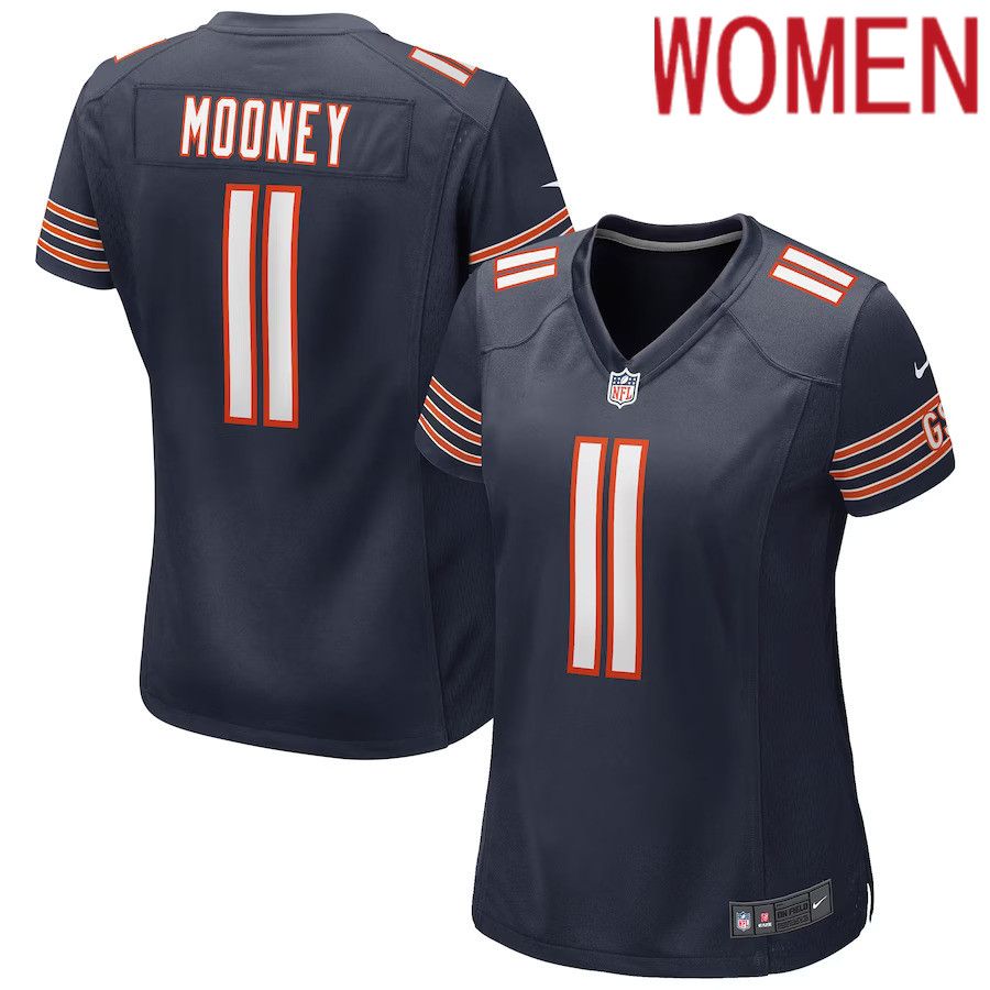 Women Chicago Bears 11 Darnell Mooney Nike Navy Game NFL Jersey